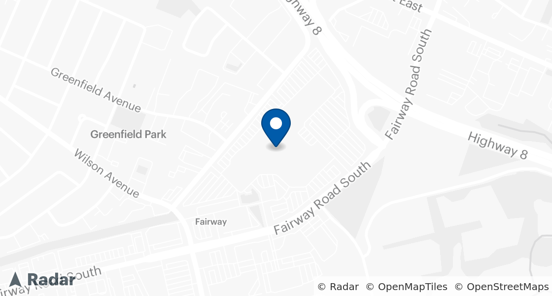 Carte de l'emplacement de Dairy Queen:: Fairview Park Mall, Kitchener, ON, N2C 1X1
